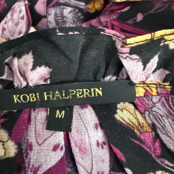 Kobi Halperin Floral Blouse - Black and Purple - Picture 6 of 16